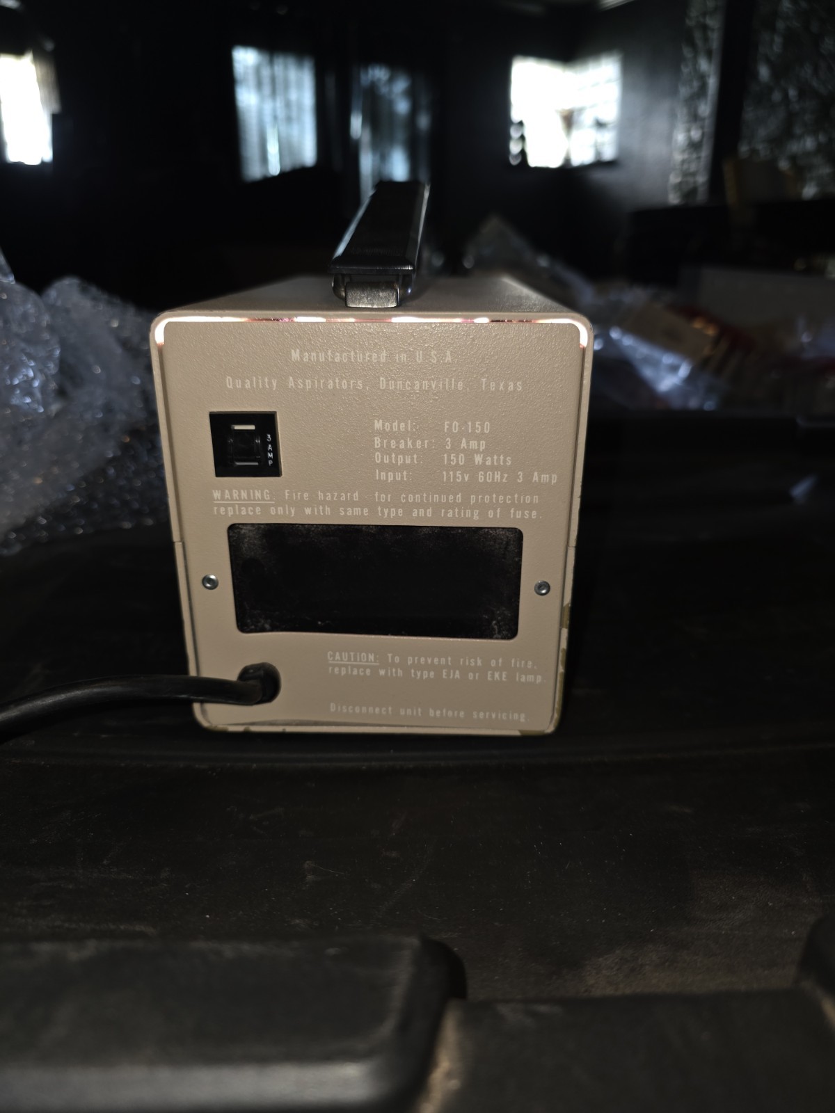 Quality Aspirators FO-150 Quartz Halogen Fiber Optic Light Source Unit, Beige