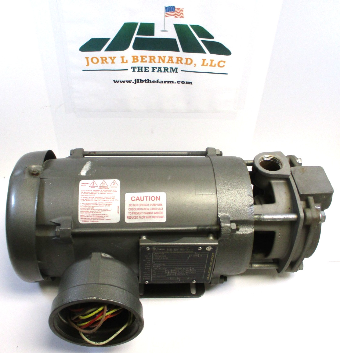 BALDOR ELECTRIC MOTOR, C76009729, w/ PUMP, 0.5-HP, 1725-RPM, CLEAN – USED