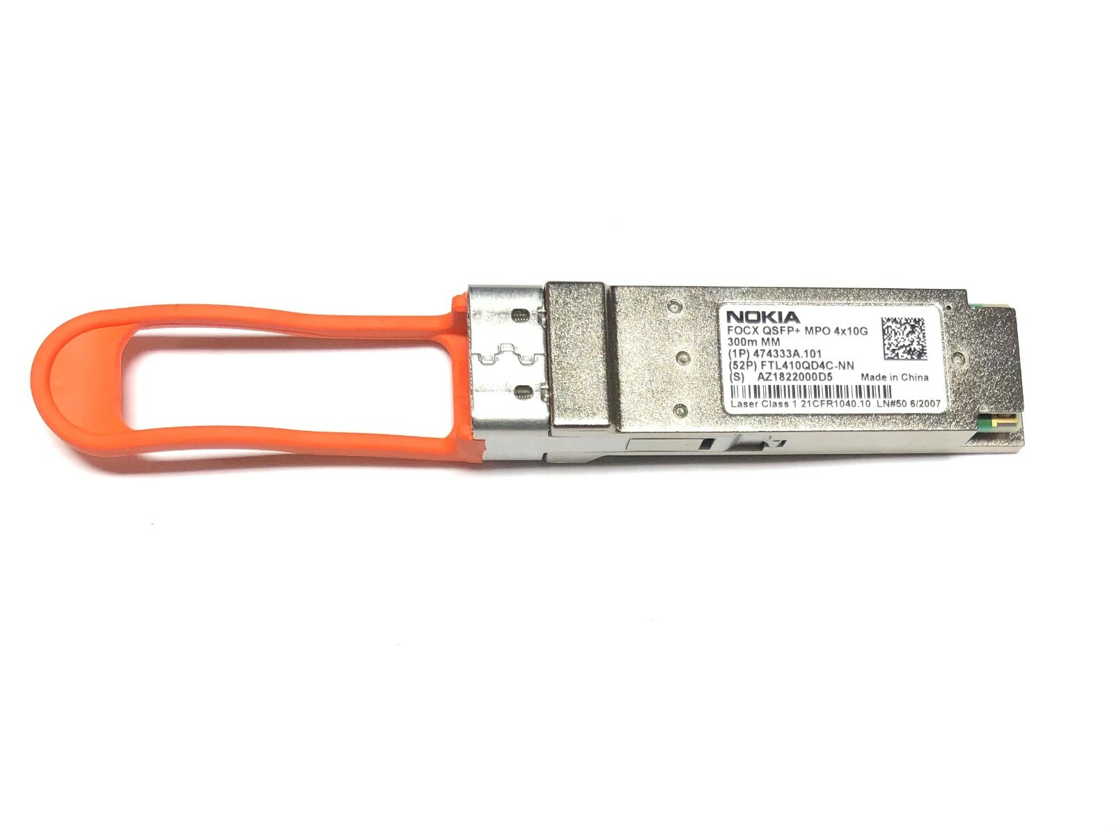 474333A.101 NOKIA FTL410QD4C FOCX QSFP+ MPO 4x10G 300m MM Optical fiber module