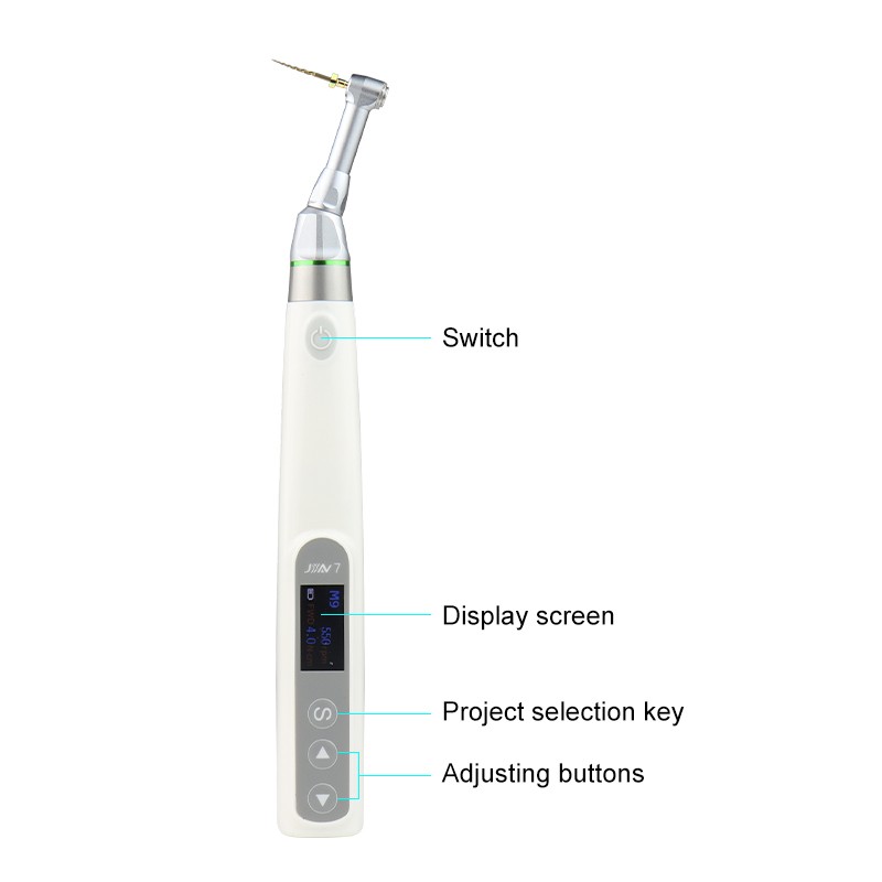 VVDental Wireless Endo Motor 16:1 Root Canal Treatment OLED Screen 360° Rotation