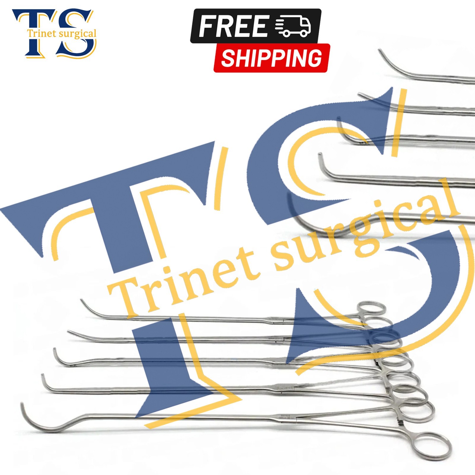 5pcs set Thoracoscopic Surgical Instruments Set | Thoracotomy Tissue Forceps