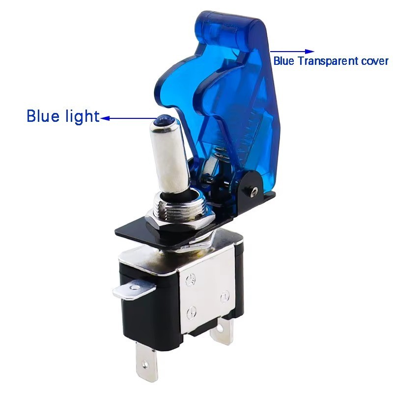 1pcs SPST ON/Off 2Pin Heavy Duty Rocker Toggle Switch with Cover 12V 20A for Car