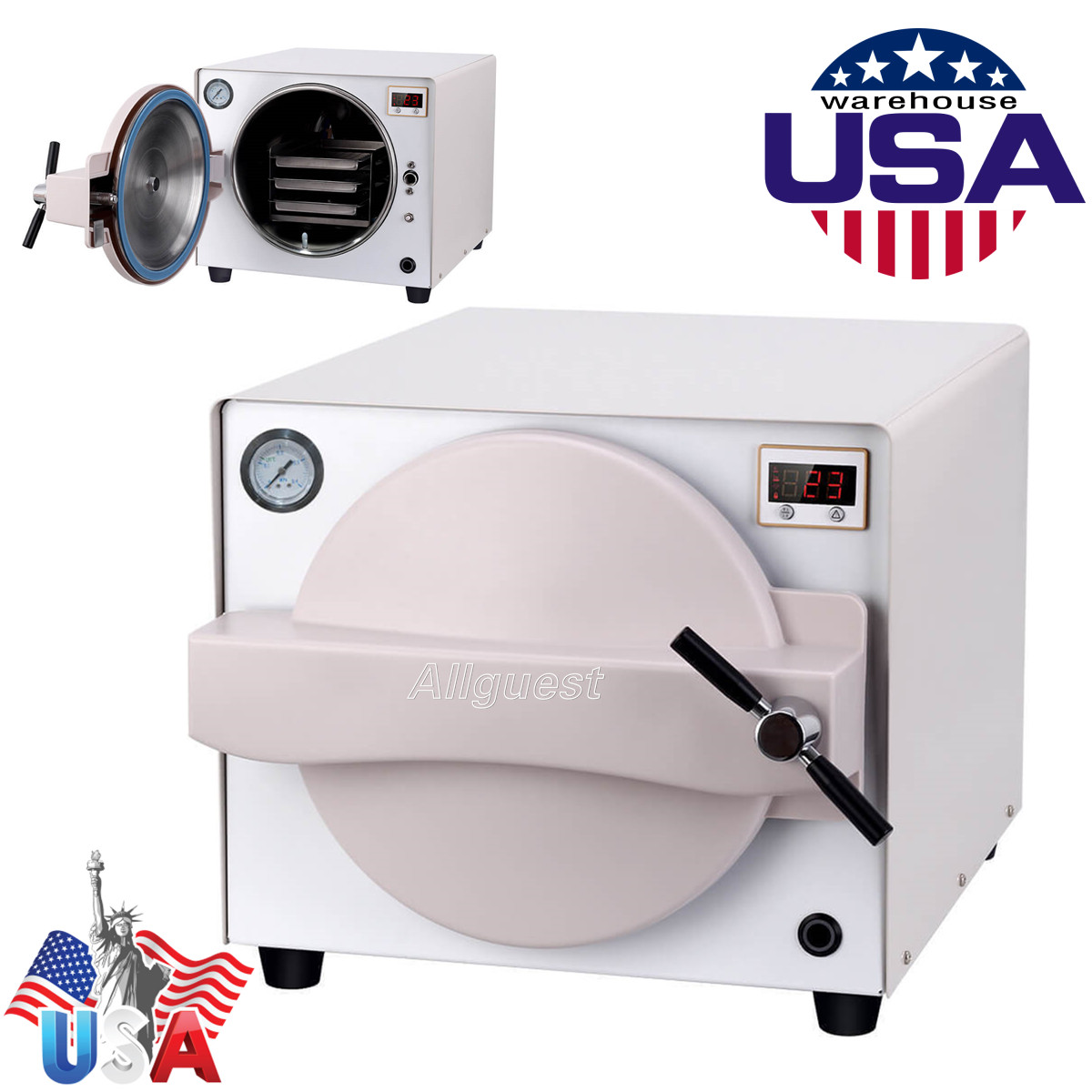 18L Dental Medical Autoclave Sterilizer Vacuum Steam Sterilization Automatically