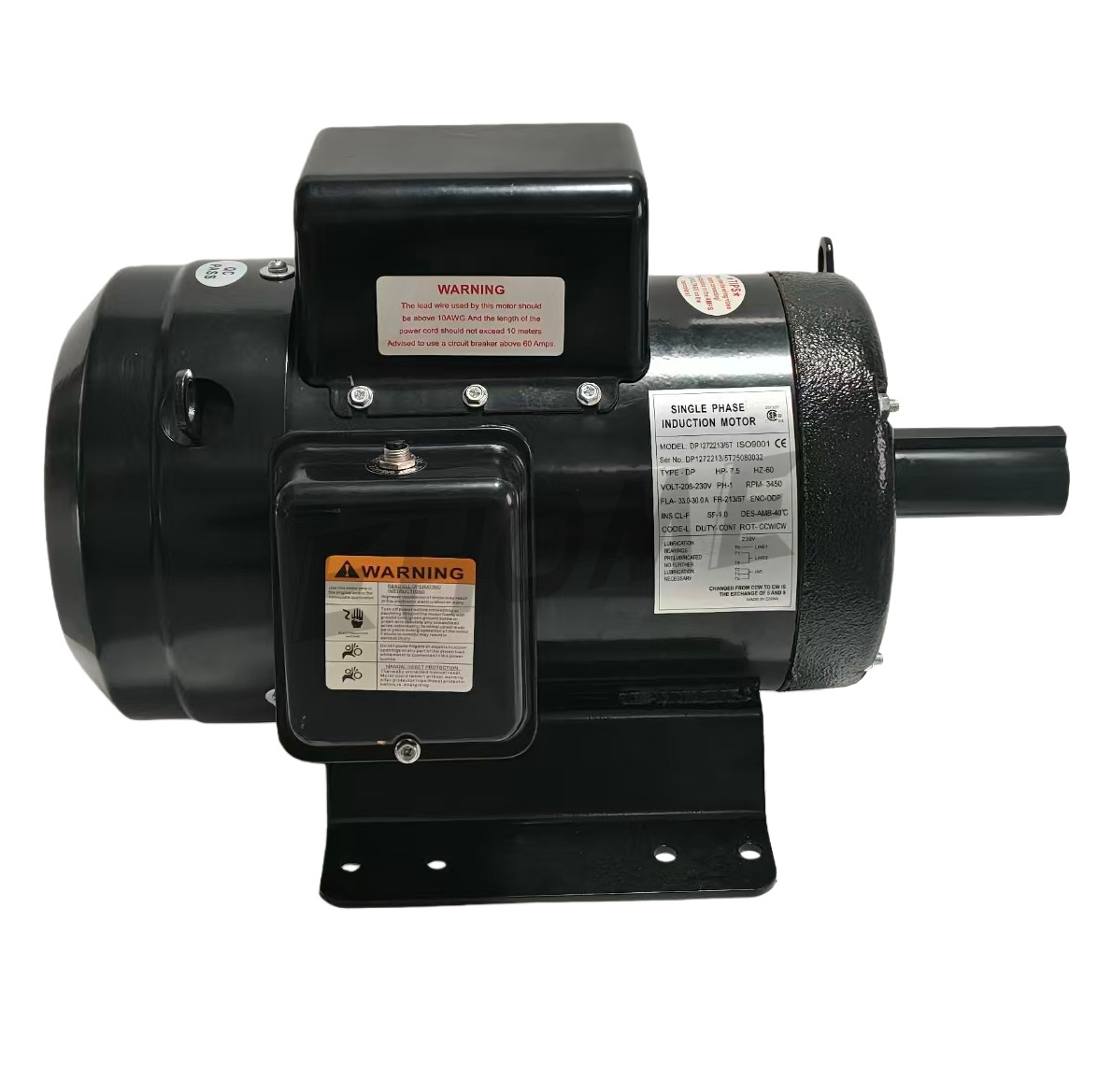 Air Compressor Motor For Ingersoll Rand Single Phase 230V 3450RPM 23172604 7.5HP