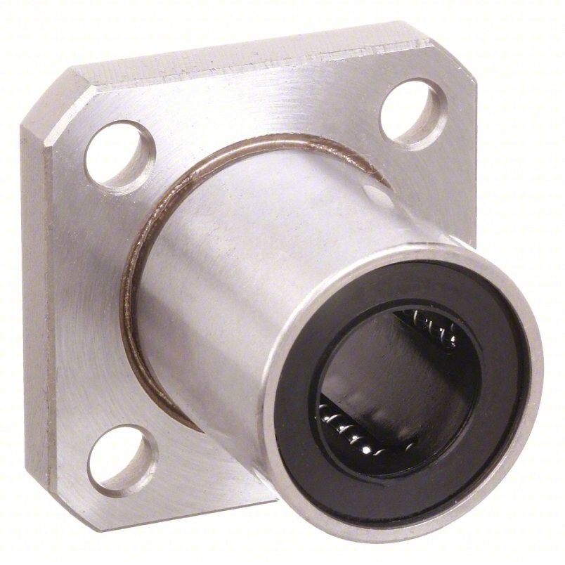 NB Linear Square Flange Mount Bearing: Single, SWK6GUU 3/8 in ID 7/8 in SWK-6GUU