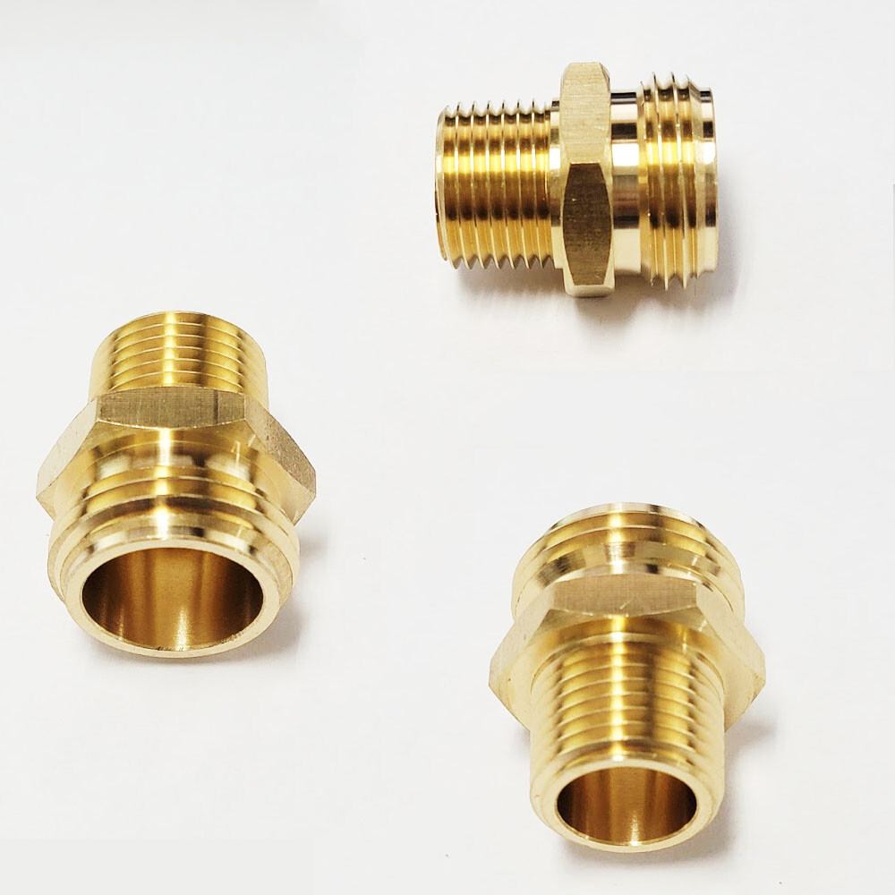 1pc 1/2″ Male NPT Pipe to 3/4″ Male Garden Hose GHT Thread Adapter Water.