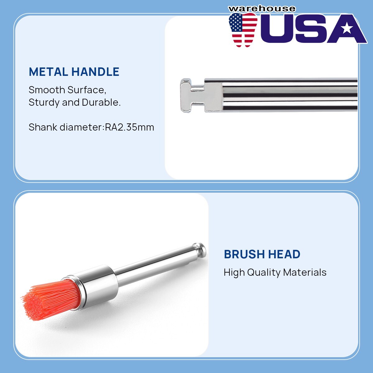 Dental Contra Angle Low Speed Handpiece /Dental Polishing Prophy Brush Burs