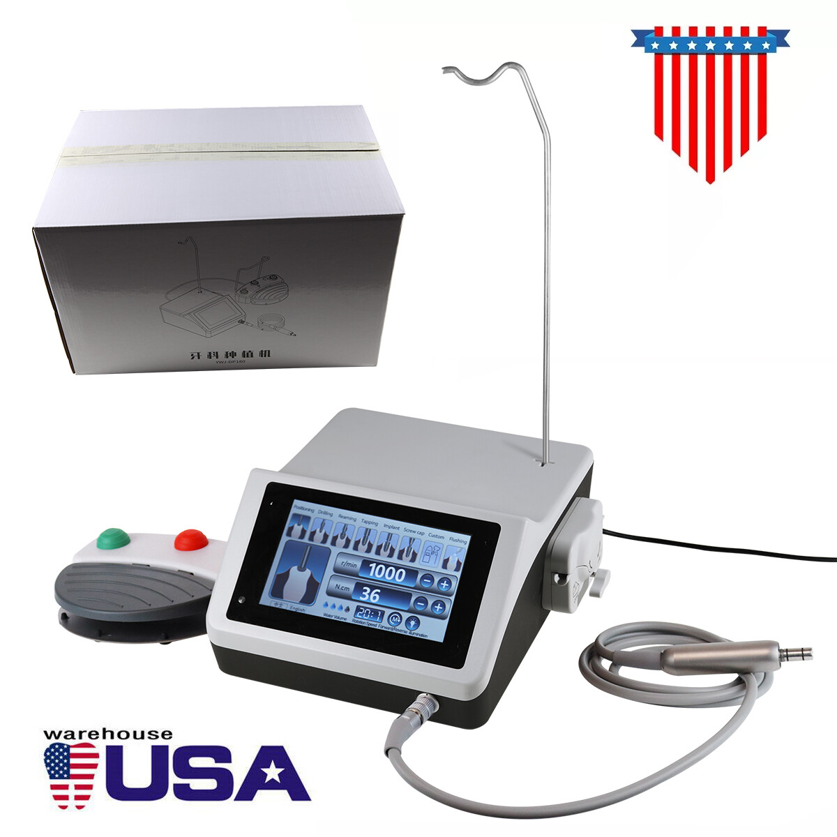 Dental Implant System Motor Physiodispenser Surgical Brushless Motor+20:1 Contra