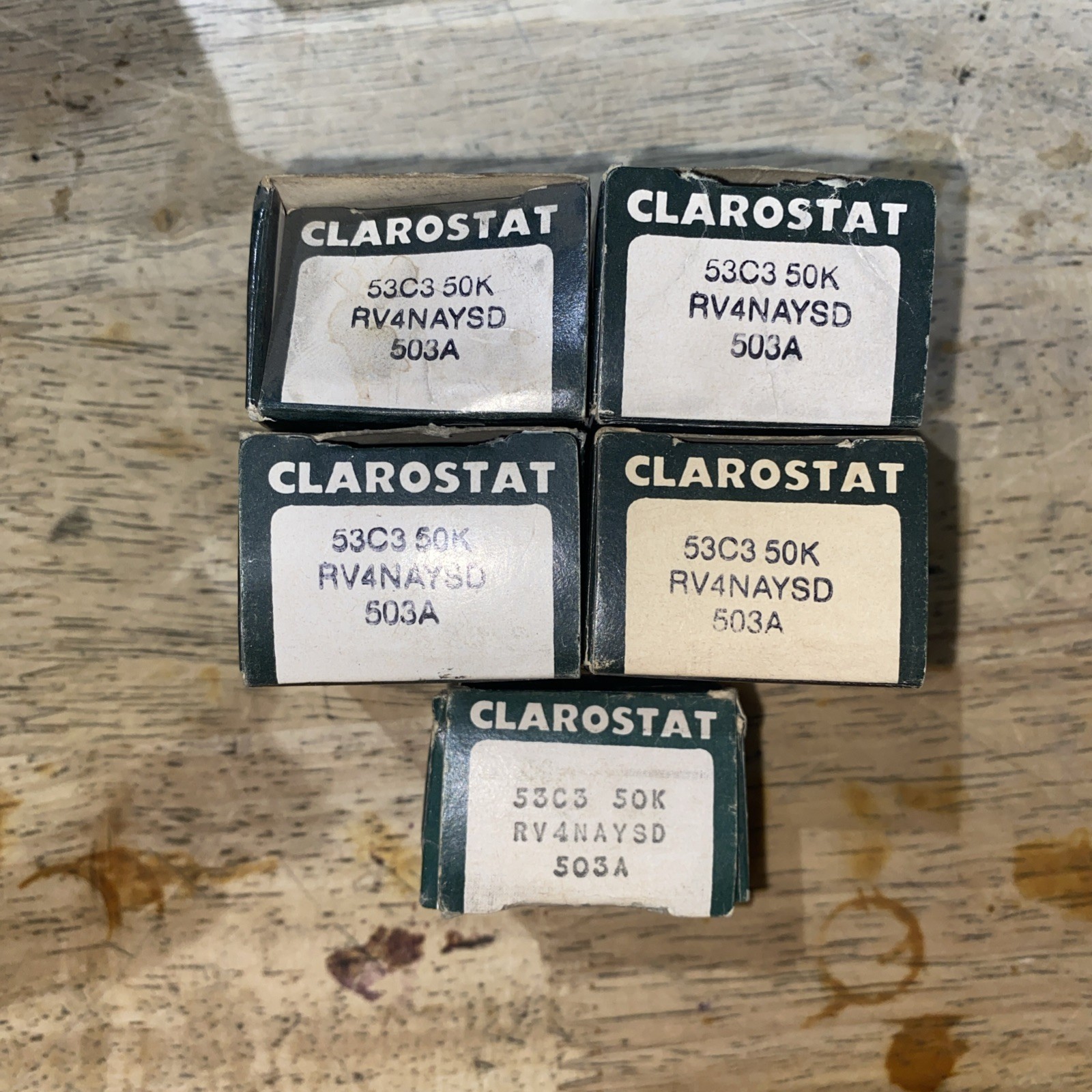 5 pieces Clarostat S53C3-50K-RV4NAYSD 503A