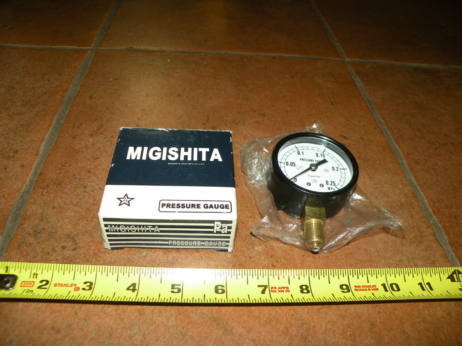 (1) Migishita Seiki Pressure Gauge AT 1/4 60 X 0.25 MPa 28538