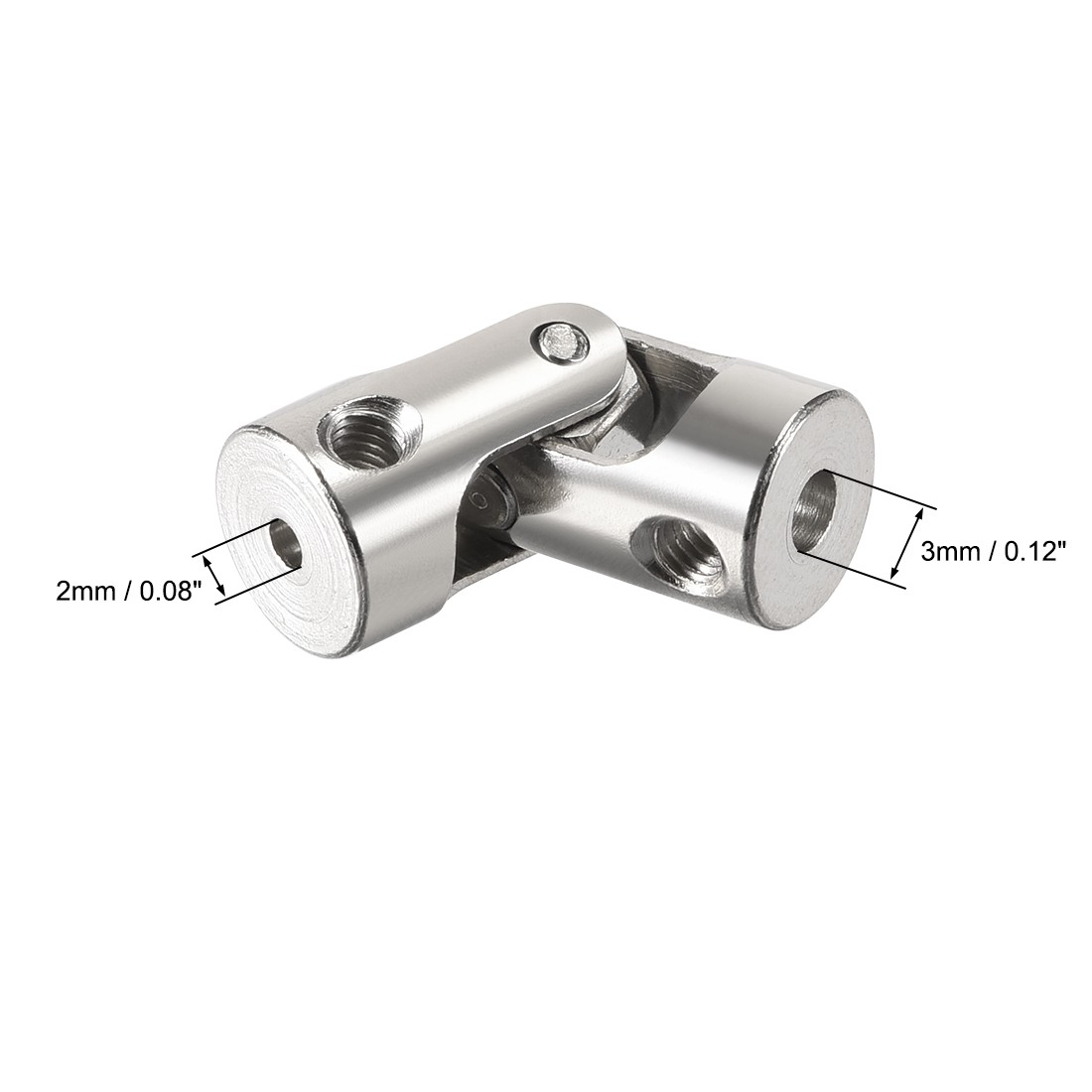 2Pcs Shaft Coupler Connector 2 to 3mm Rotatable Universal Joint Coupling L23XD9