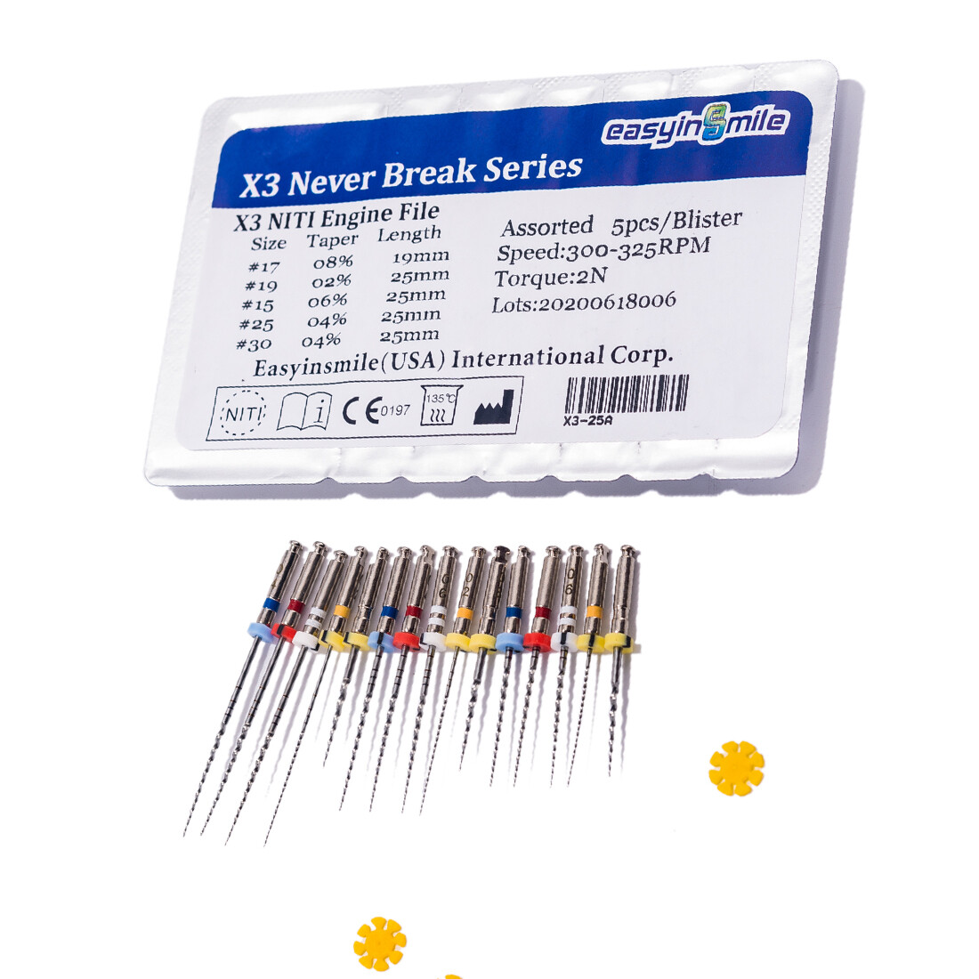 Dental Endo NITI Rotary Files X3 Root canal Taper Endodontica Bioceramic Sealer