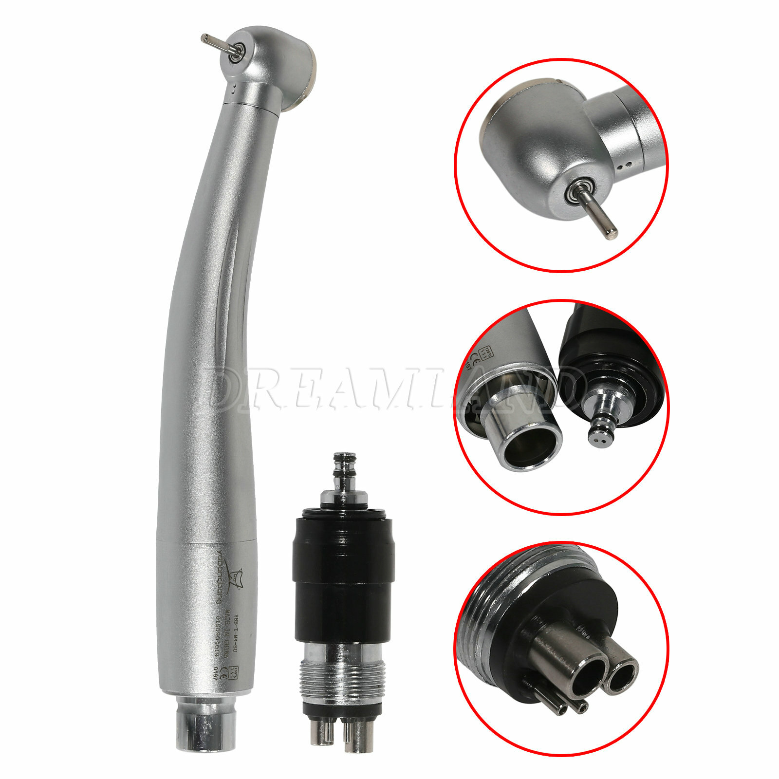 Dental High Speed Handpiece with Quick Coupler Coupling 4Hole Standard NSK Style