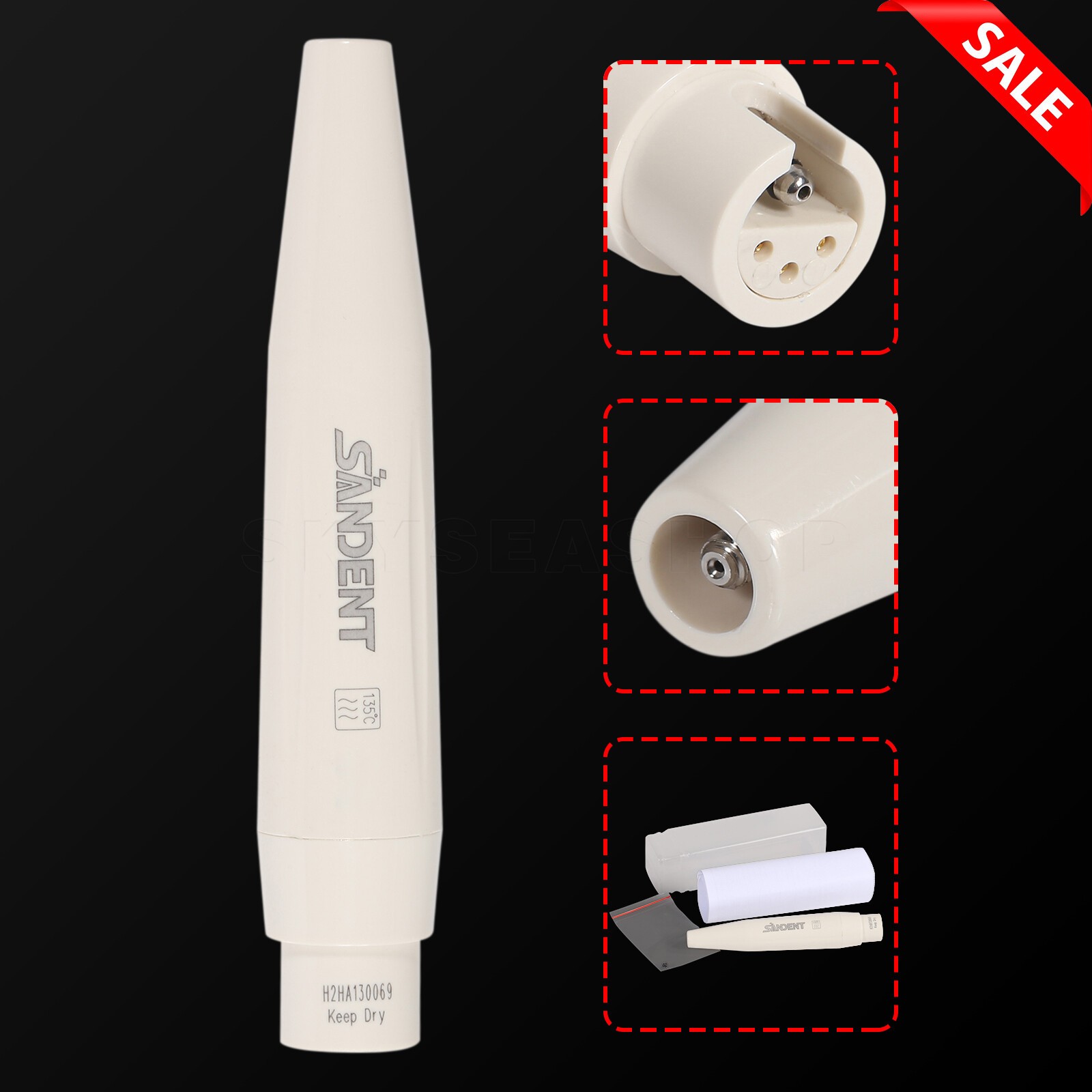 SANDENT DENTAL Ultrasonic Piezo Scaler Handpiece Fit DTE SATELEC Tips for SK-D1