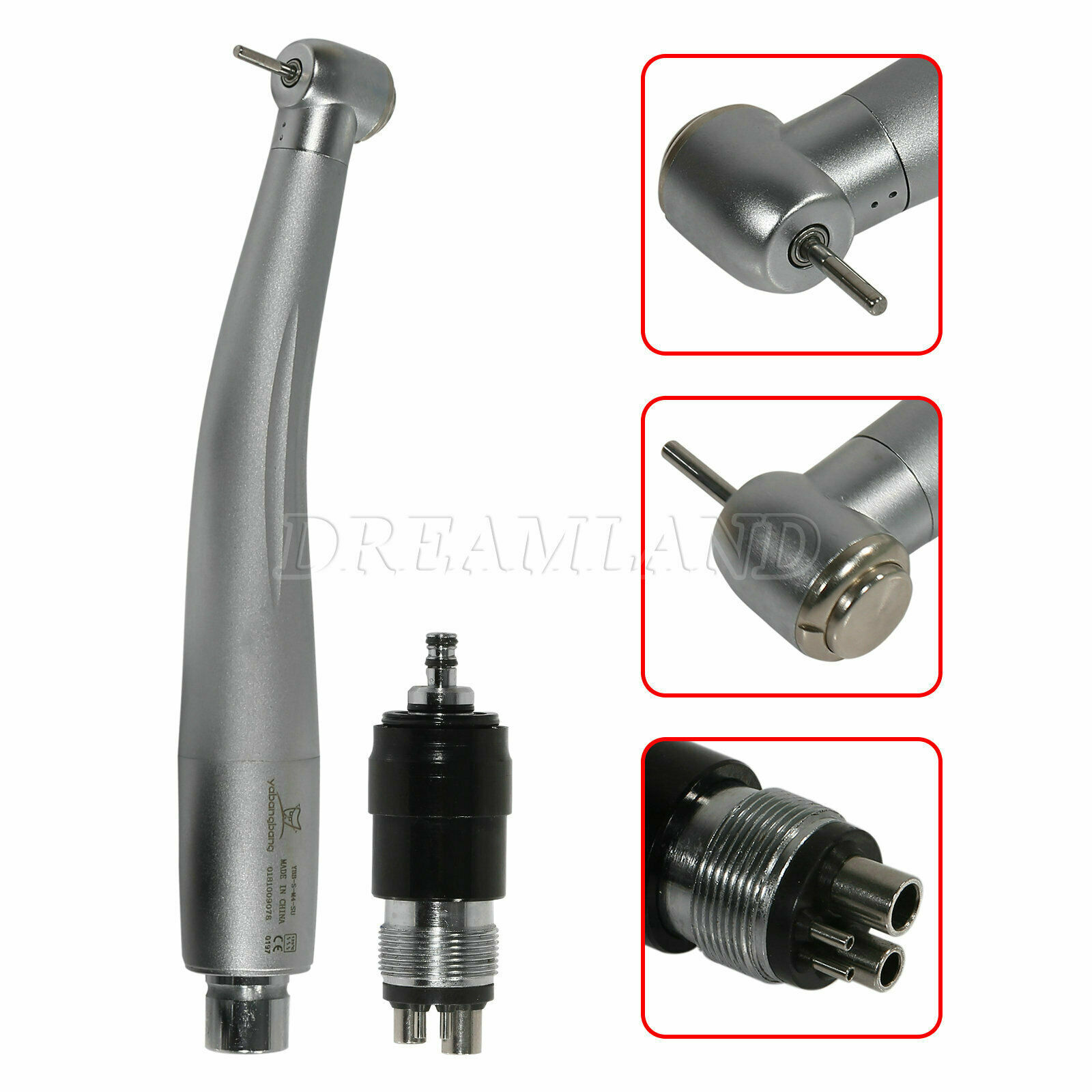 1-5PCS Dental High Speed Handpiece & 4-Hole Swivel Coupler fit NSK QD-J Zb