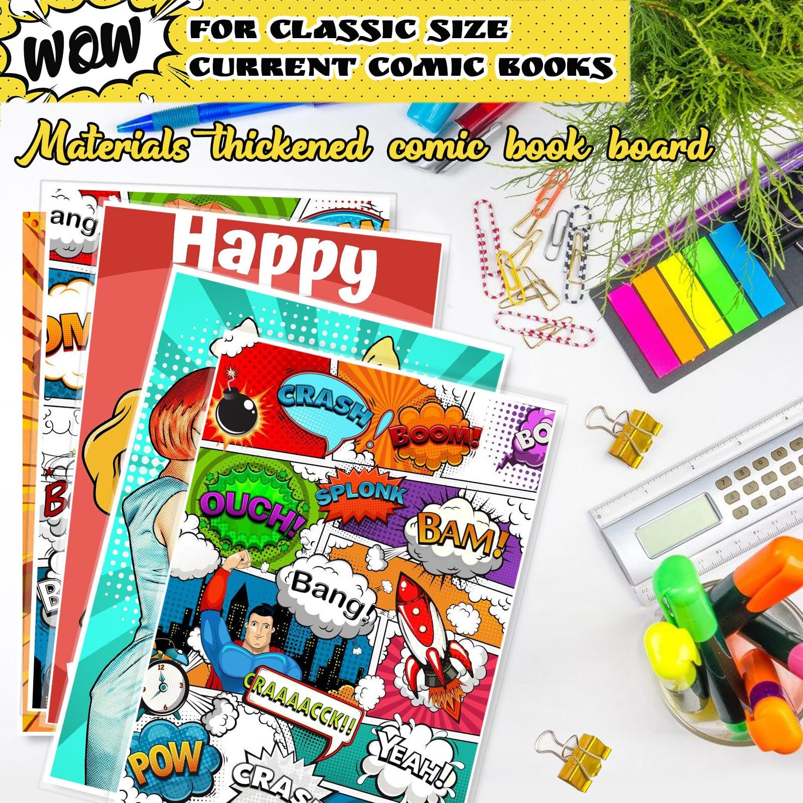 100ct Comic Book Boards, 27PT Extra Thick Acid-Free Backing Board Current Siz…