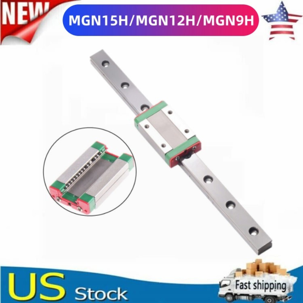 1/2/4PCS MGN12H MGN9H Miniature Linear Slide Rail Guide 150-1500mm+Block CNC