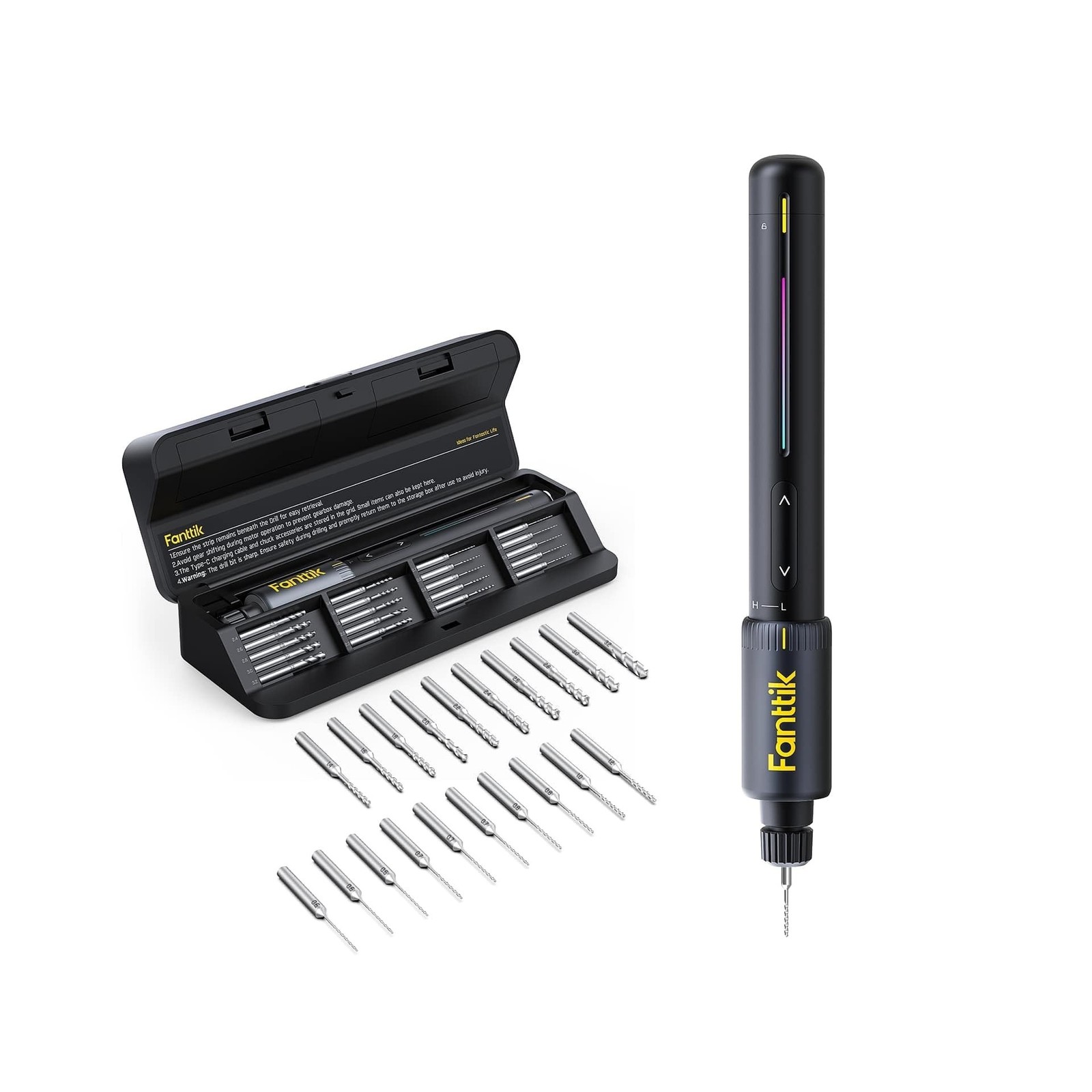 Fanttik K2 Nano Power Drill, Hand Drills, 20 Bits, 800mAh Rechargeable, Tool …