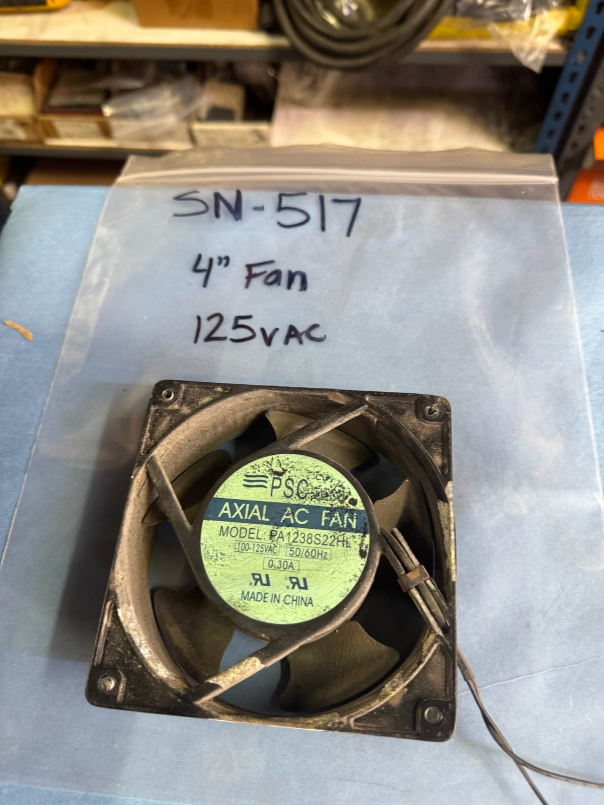 517 4″ Fan 125V AC for Snap-On MM140SL – USED | Snap-On Part