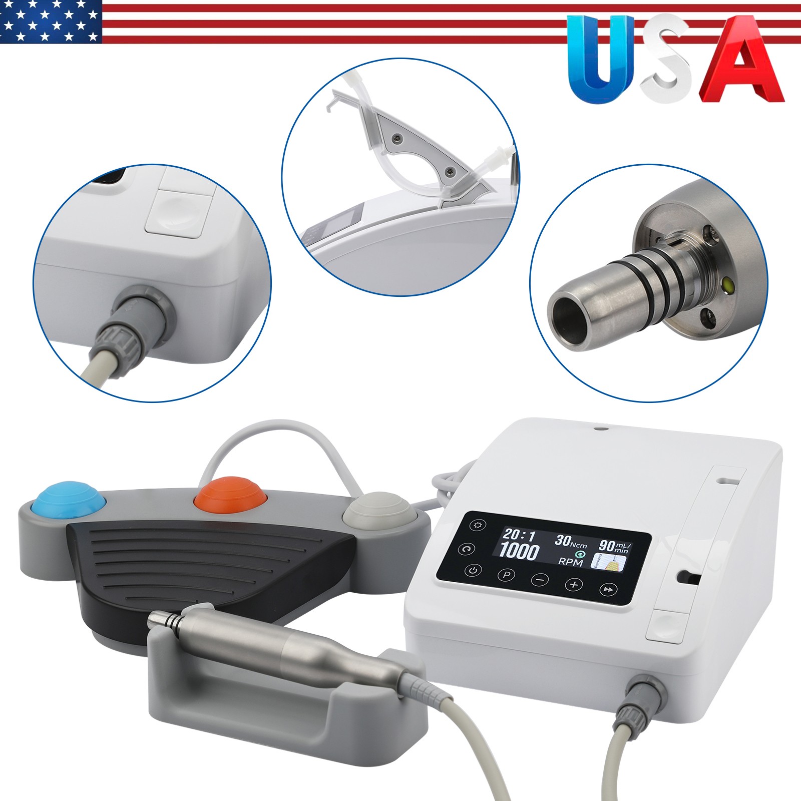 Mini Dental Implant System Motor Surgical Brushless +20:1 Contra Angle Handpiece