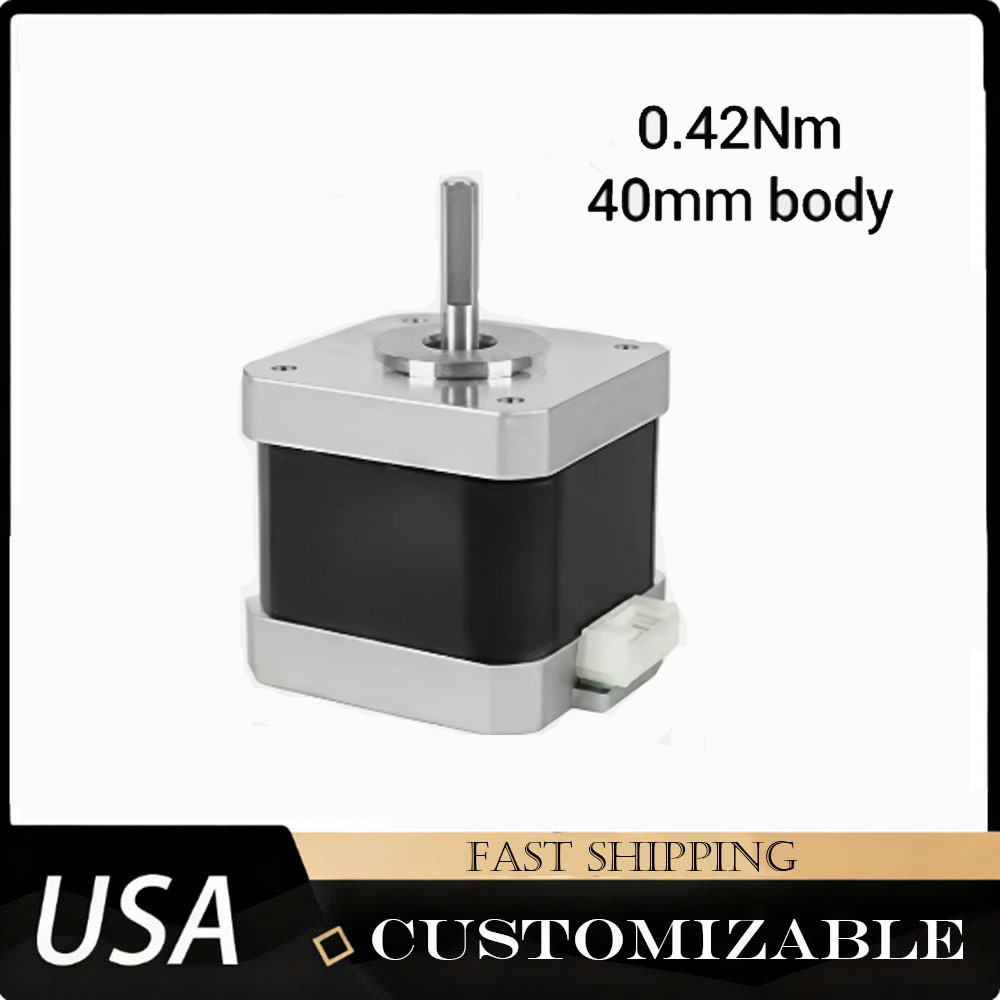 NEMA17 42mm Open-Loop Stepper Motor, 2-Phase 1.8°, 0.42Nm, Suitable for CNC