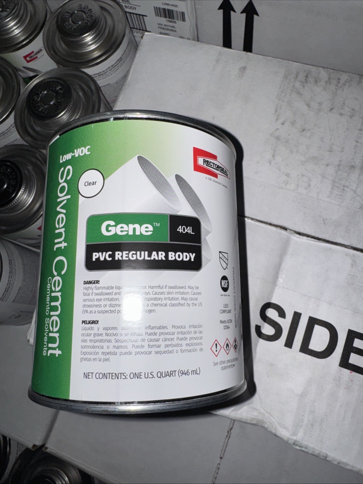 PVC Solvent Cement. Quart. Pack Of 12