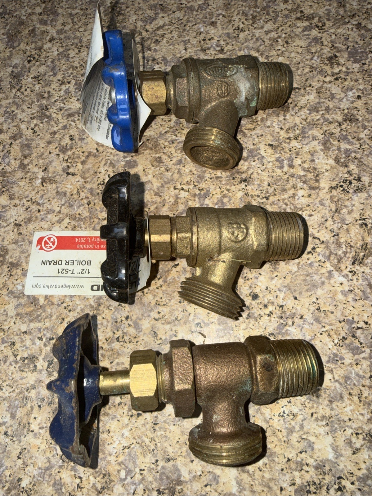 Lot 11 1/2” Brass 2-SILLCOCK Legend Valve Treaded 3-boiler Drain 6-solder Valve