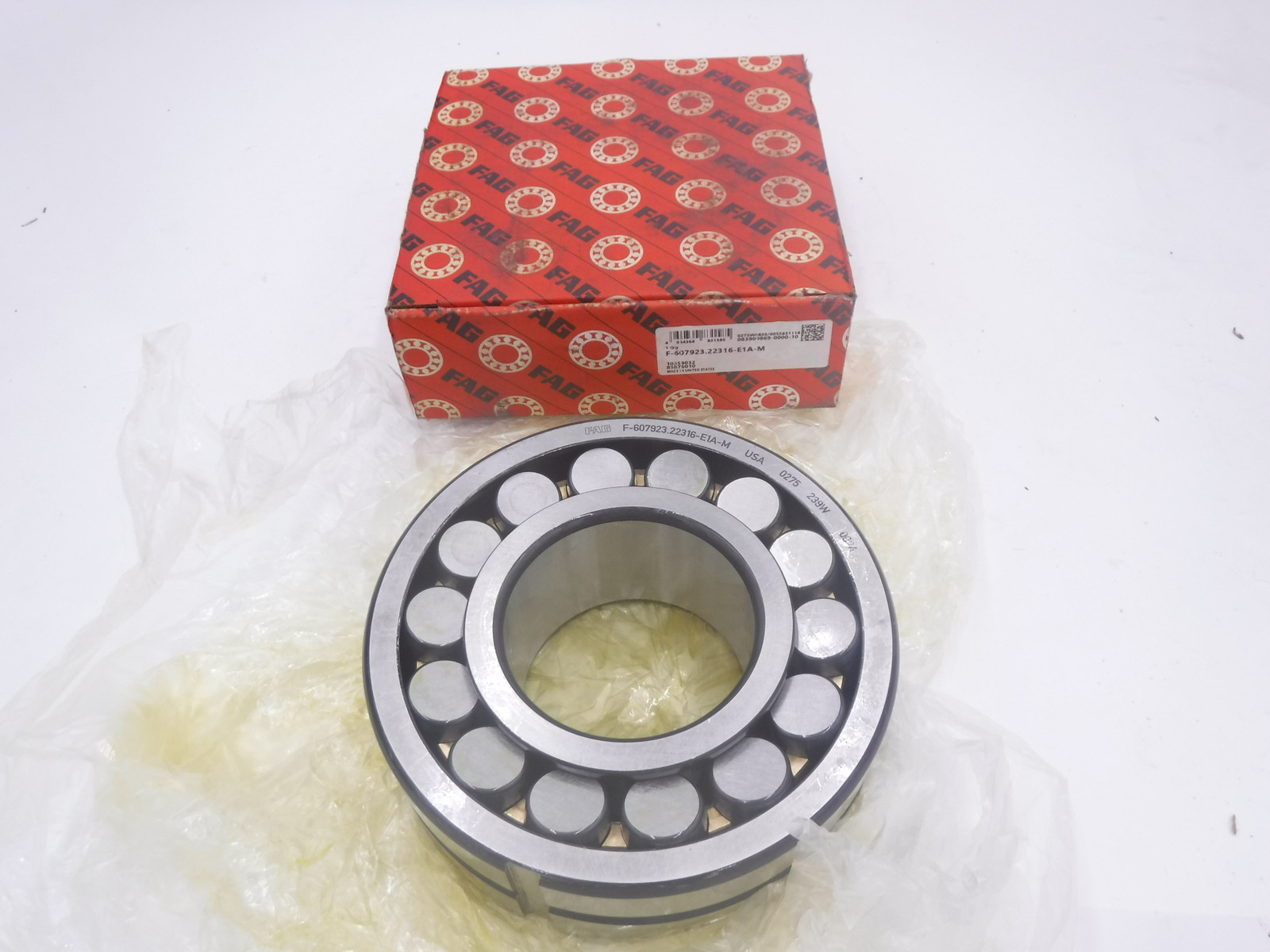 FAG 80mm ID x 170mm OD 58mm W Straight Bore Open C0 Spherical Roller Bearing