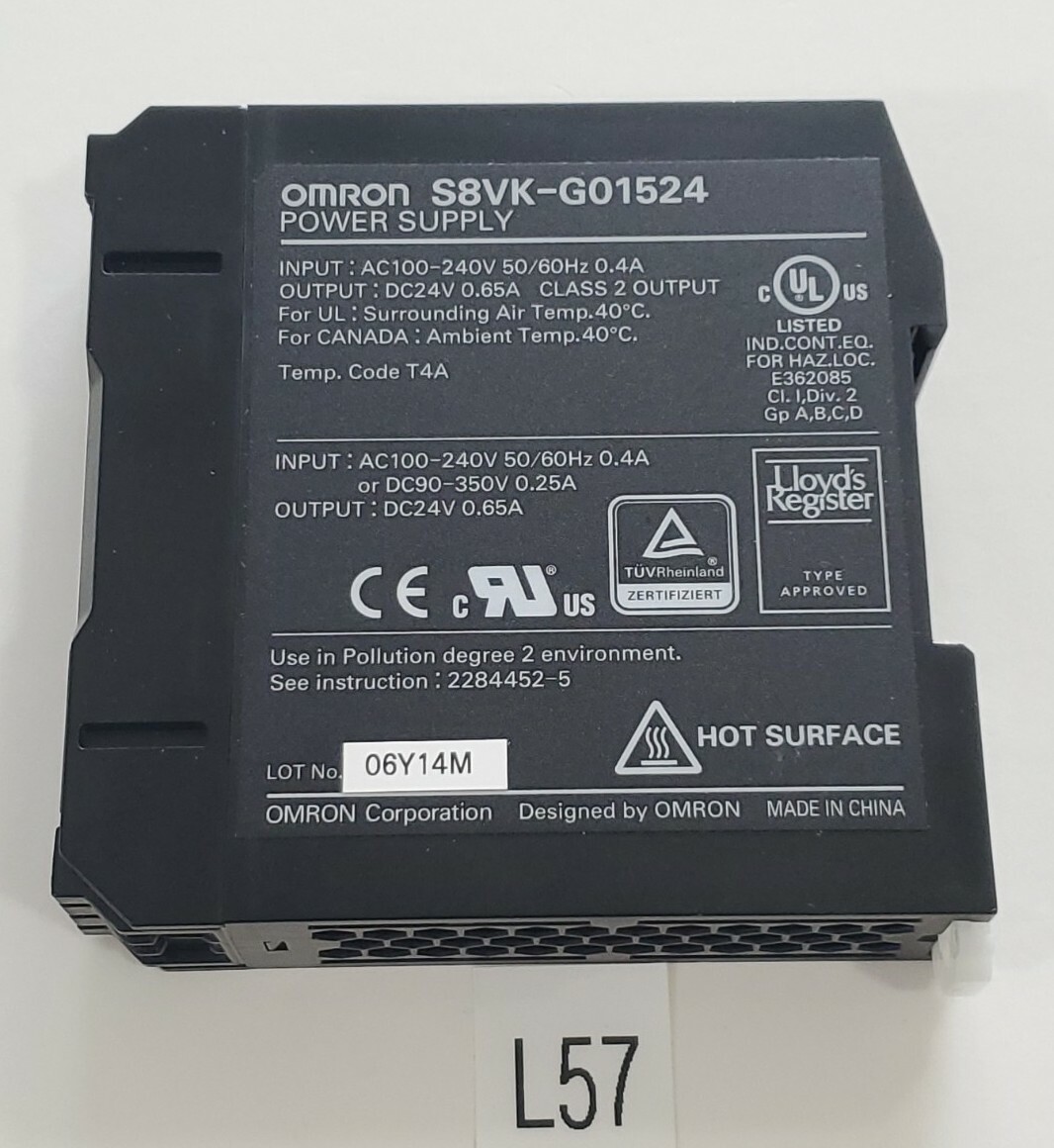 *PREOWNED* OMRON S8VK-G01524 Power Supply Module 240V + Warranty!