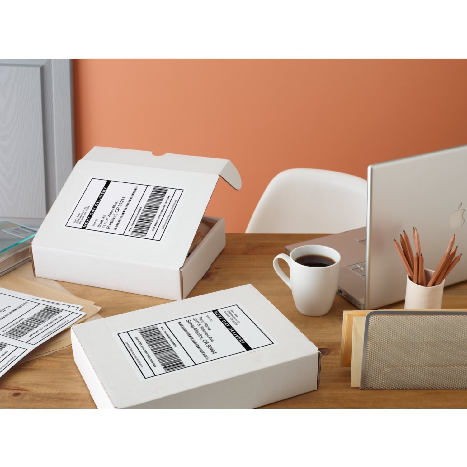 200-20000 Premium 8.5×5.5 Round Corner Shipping Labels Half Sheet Self Adhesive