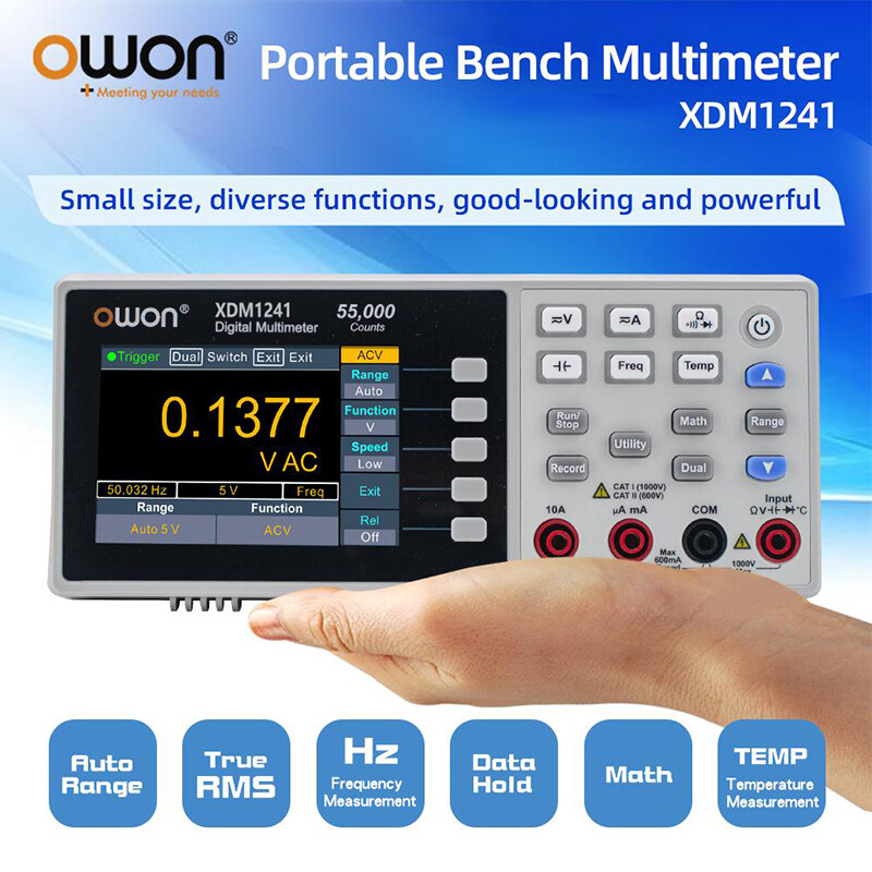 OWON 4 1/2 Digits XDM1241 Bench-type Digital Multimeter True RMS 55000 Counts