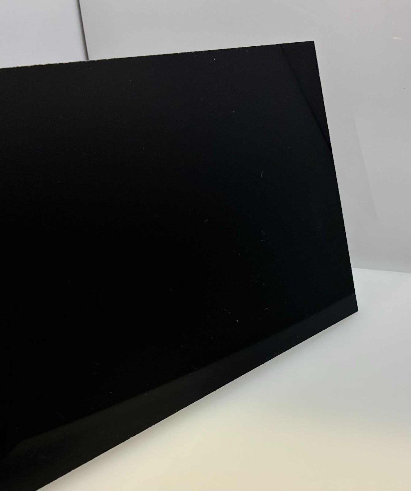 Acrylic Plexiglass Sheet – 1/2″ Thick – Black Opaque (#2025) – 4″ x 4″