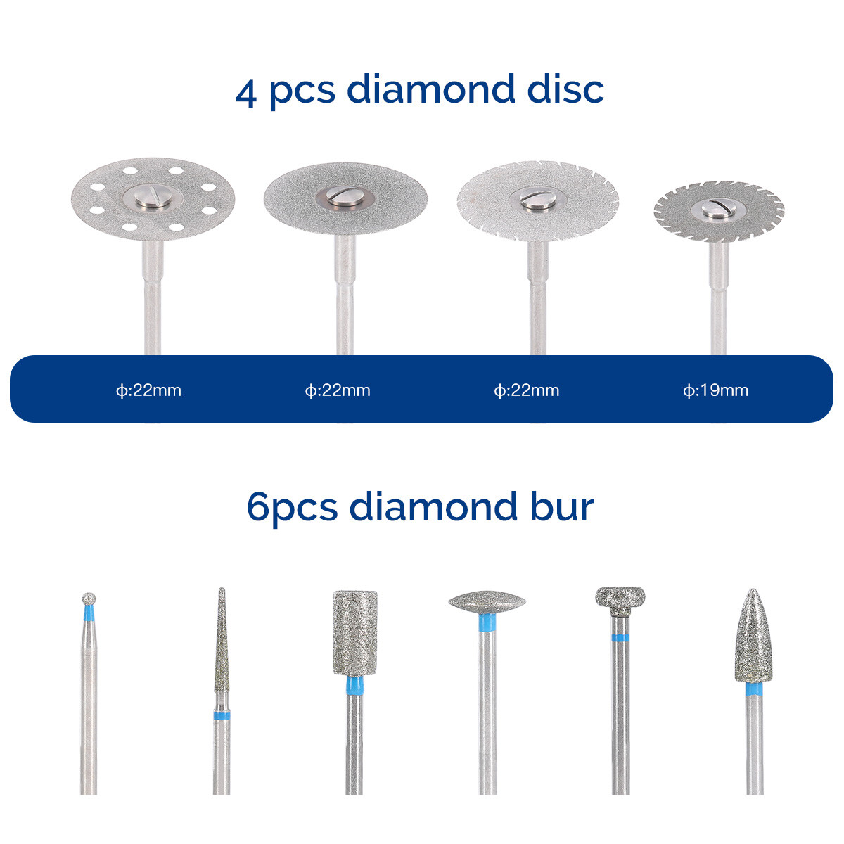 Dental Polishing Kit Diamond Rubber Polisher Composite Resin Base For Handpiece