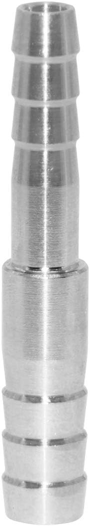 JoyTube Hose Barb Reducer 5/16″ to 1/4″ 5/16 x 1/4 Barb, Stainless Steel