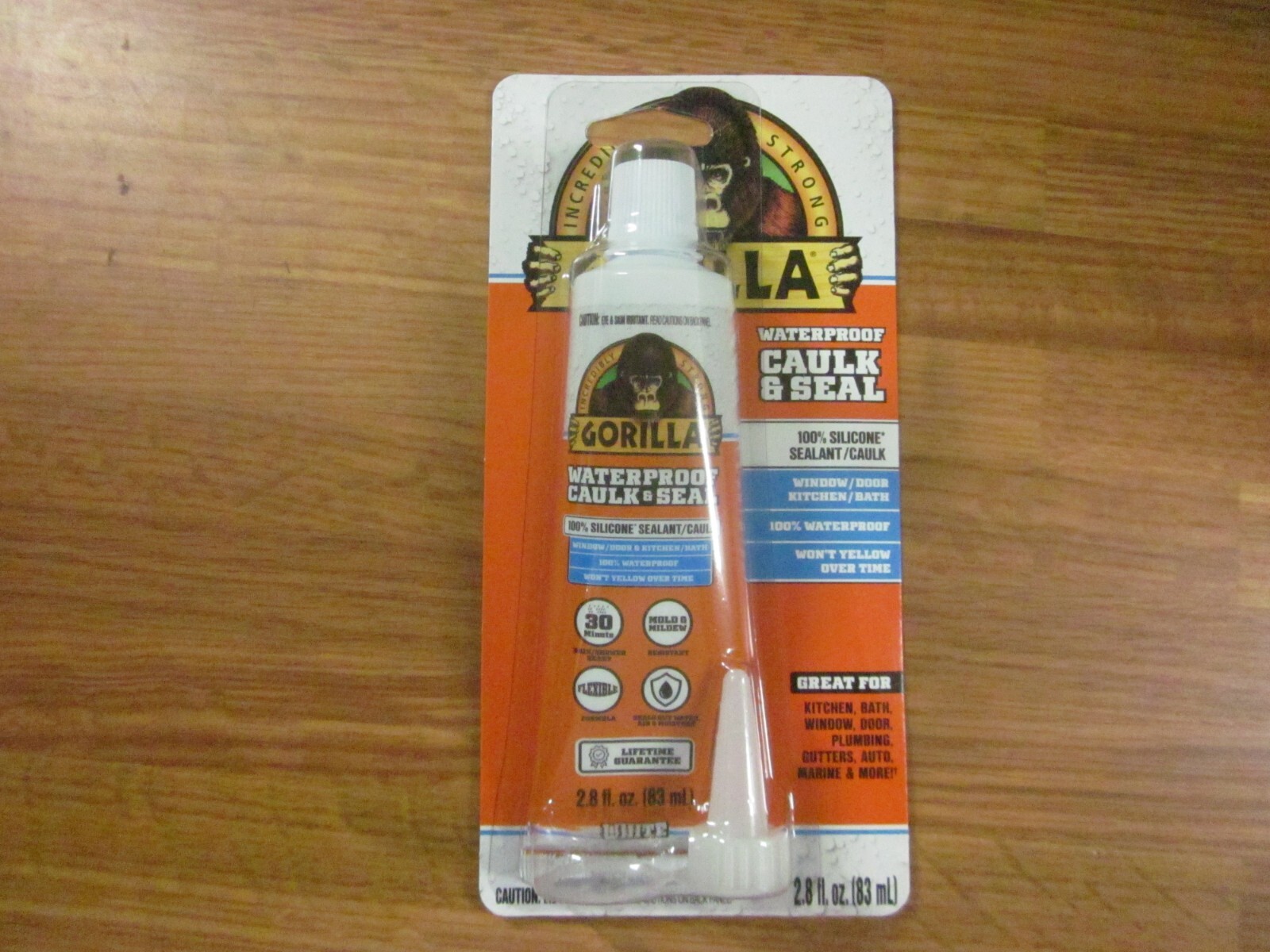 Gorilla Waterproof Caulk & Seal 2.8 oz. White