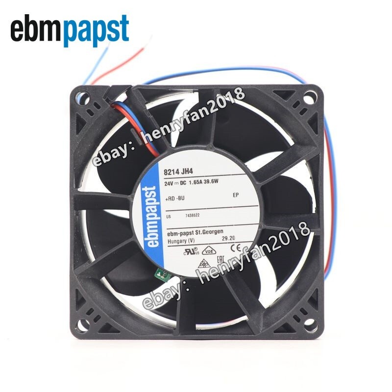 8214JH4 Axial Fan DC 24V 39.6W 1.65A 80*80*38MM 2-Wires Cooling Fan #as