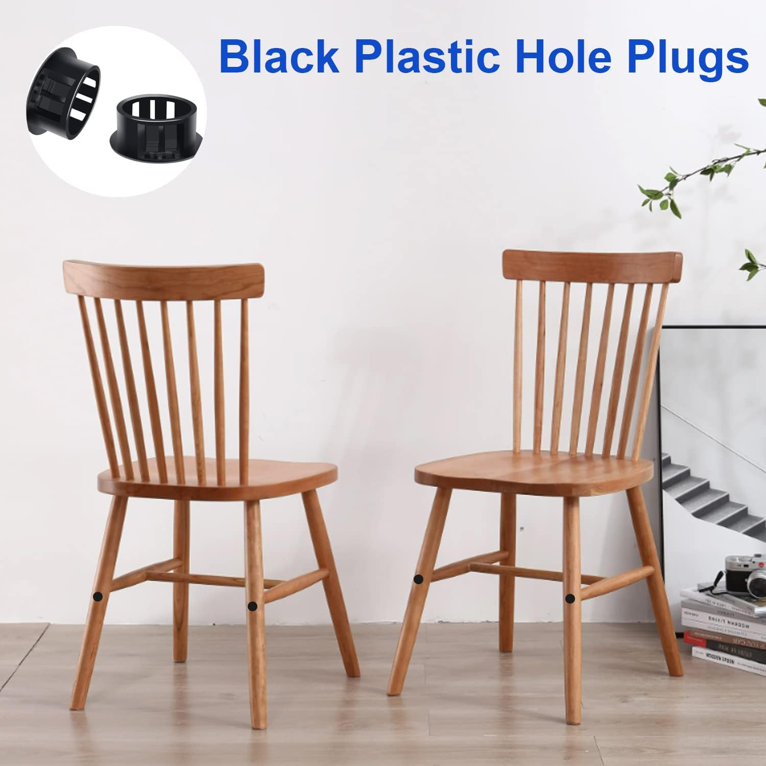 Nylon Plastic Hole Plugs Set, 135 Pcs in 8 Sizes for Furniture and Industrial Us