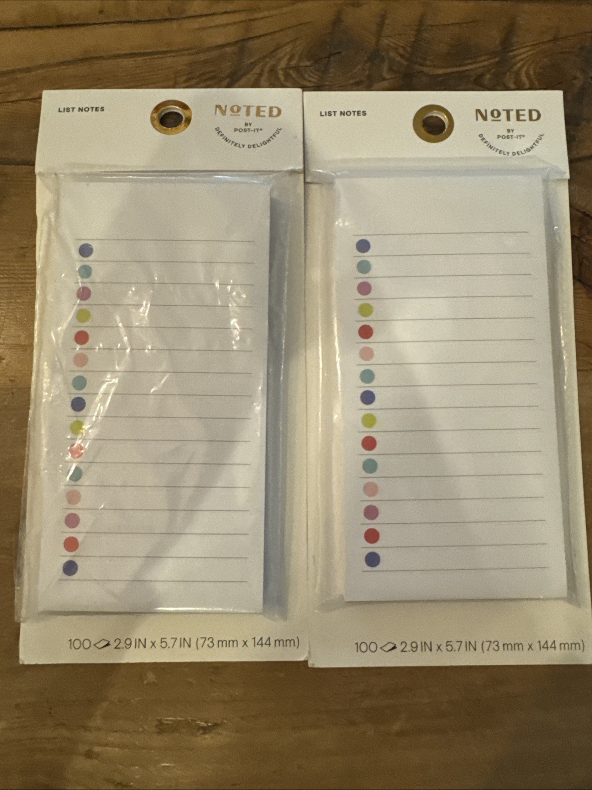 Post-it® List Notes NTD8-36-1, 2.9 in x 5.7 in (73 mm x 144 mm) 2 Packs Of 100