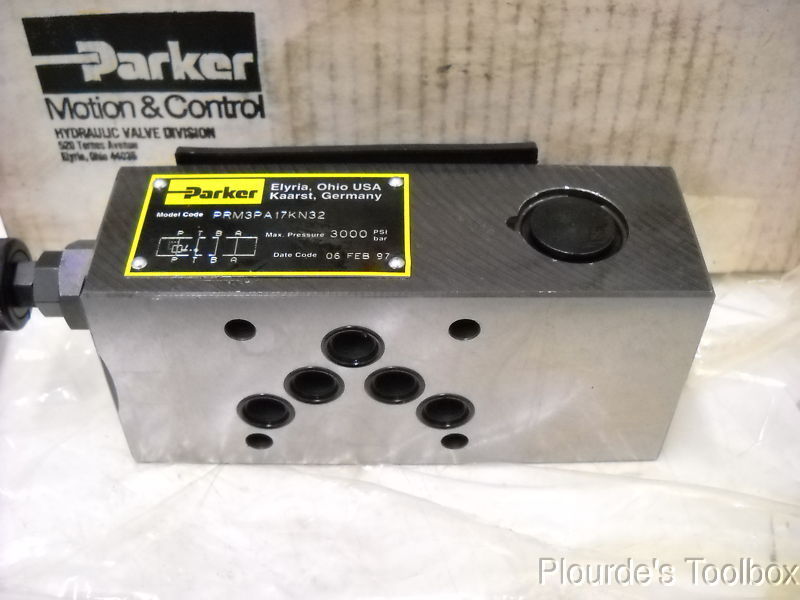 New Parker Manapak Hydraulic Pressure Reducing Valve, PRM3PA17KN32