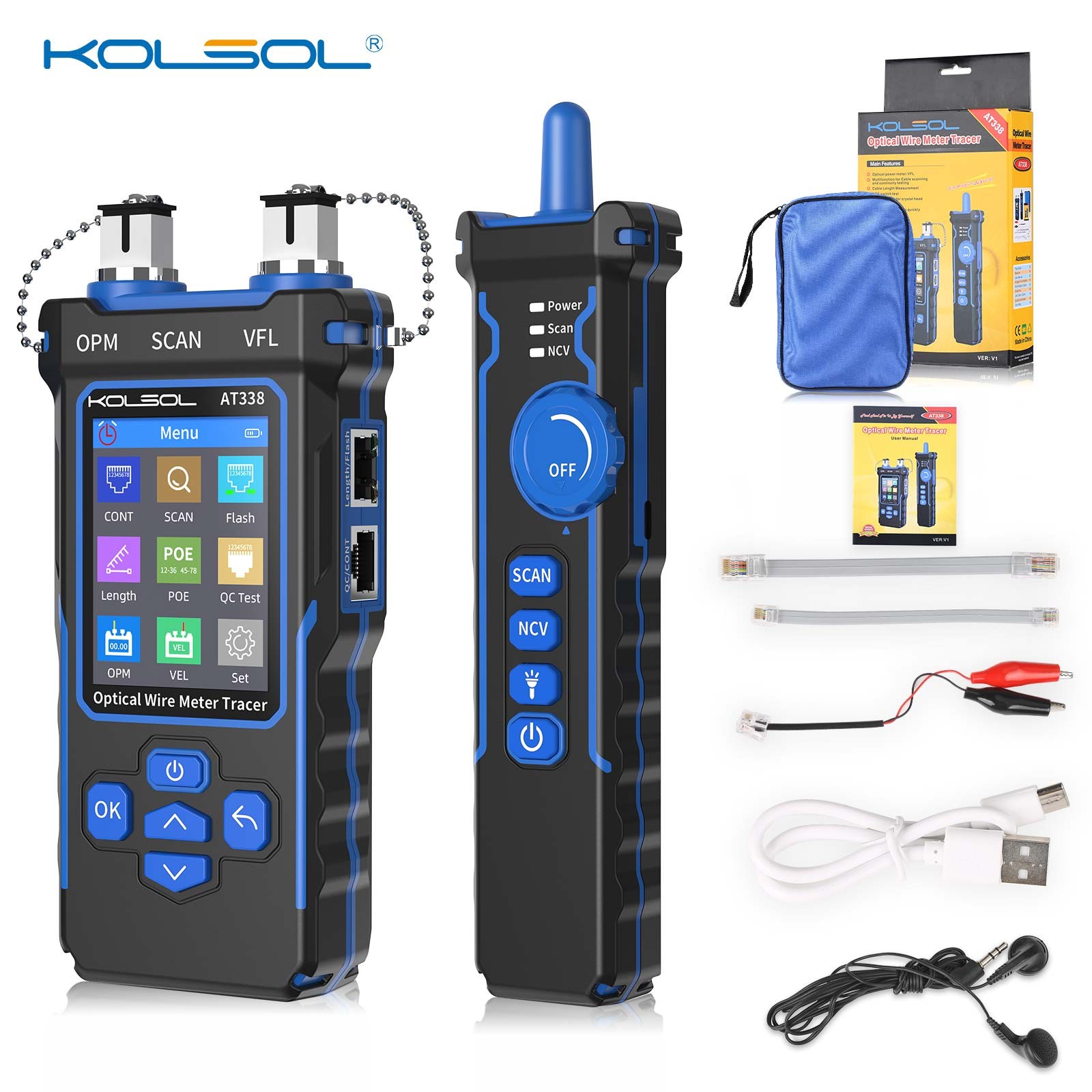 NF-8508 Network Cable Tester LAN Optical Wire Meter Power Meter Tester CAT6/CAT6