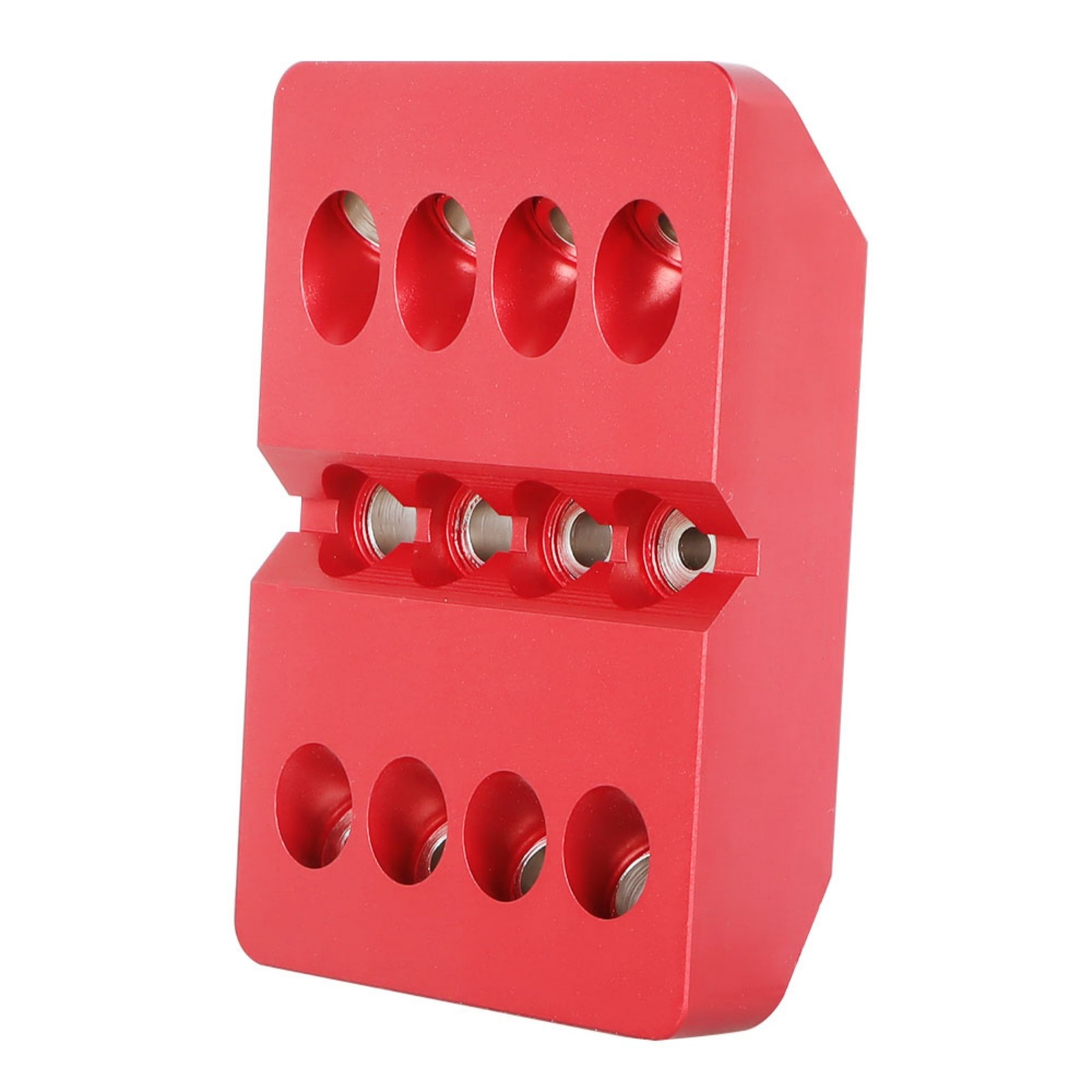 1 Pack Angle Drill Hole Guide Jig Red 4 Sizes 30 45 90 Degree Drilling Template