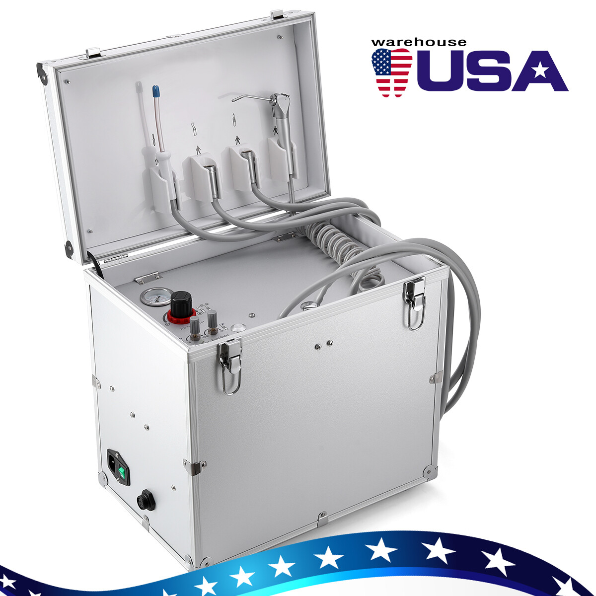 portatil Unidad de entrega dental móvil compresor de aire succión /silla