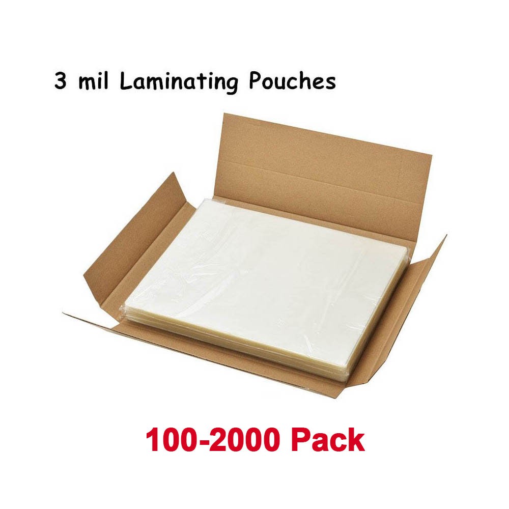 3 Mil Thermal Laminating Pouches 100-2000 Pack 9 x 11.5″ Letter Laminator Sheets
