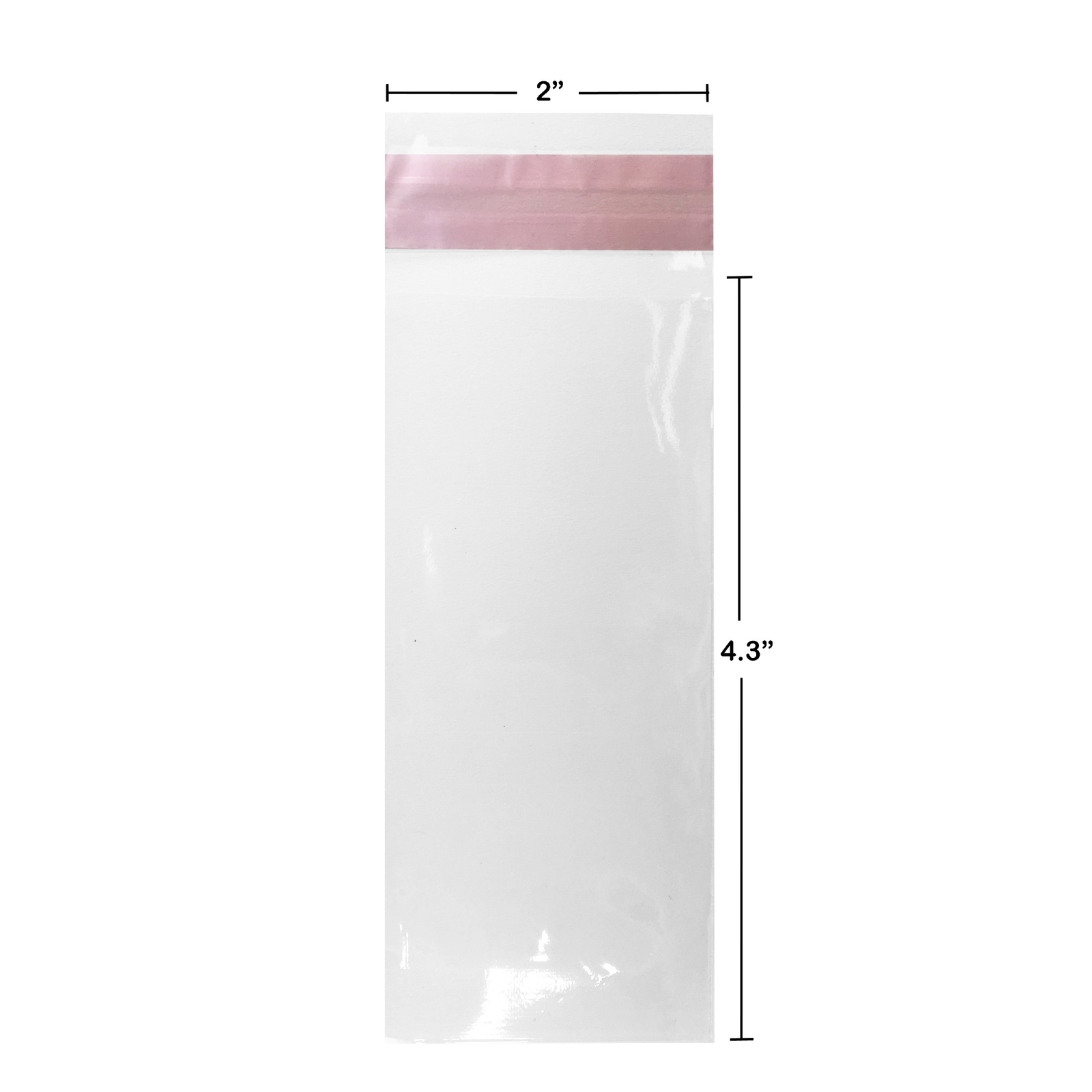 UOFFICE Clear Resealable Cellophane Bags, 2″ x 4.3″ 1.2 Mil