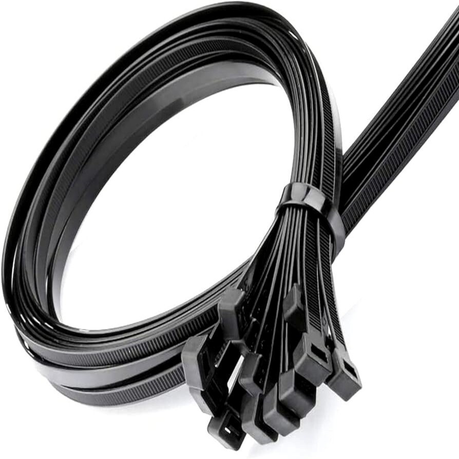 100~LARGE 36″ BLACK CABLE ZIP TIES Heavy Duty UV Resistant UL 6/6 Nylon