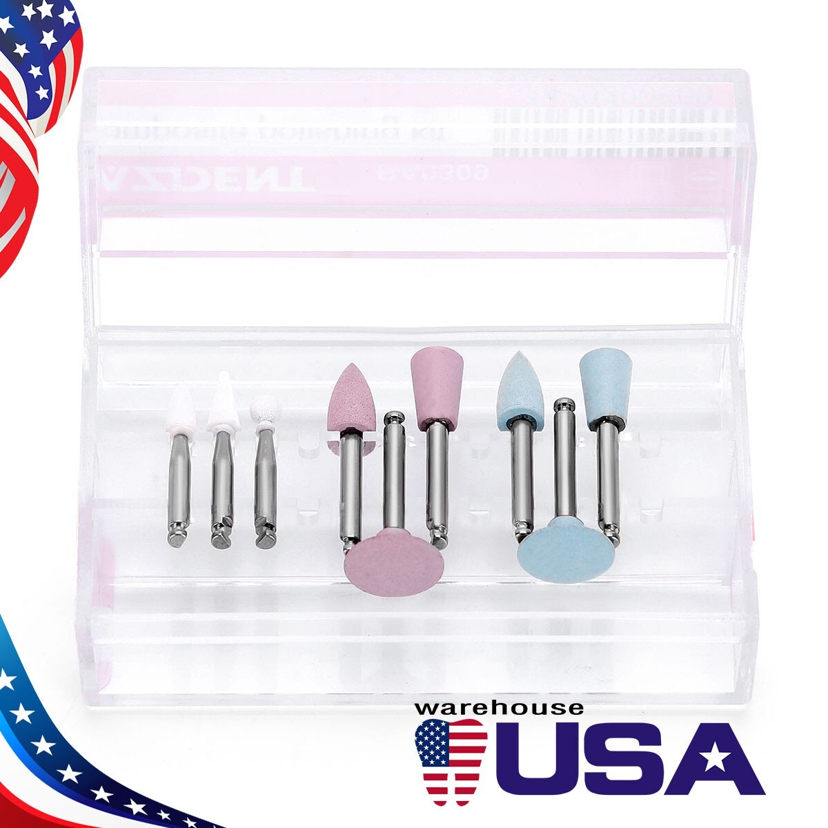 Dental Composite Diamond Burs Polishing Cups RA 0309 Kit for Low Speed Handpiece