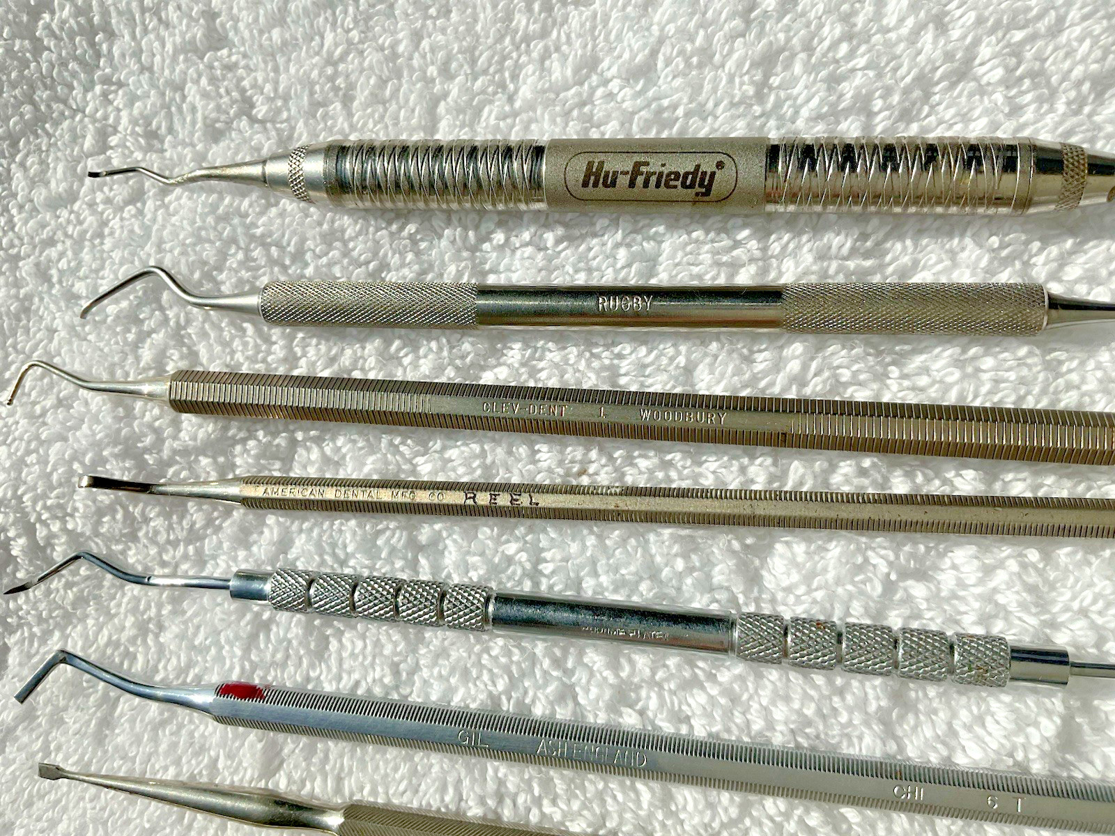 34 Lot of 34 Vintage Branded Dental Tools Picks Tweezers