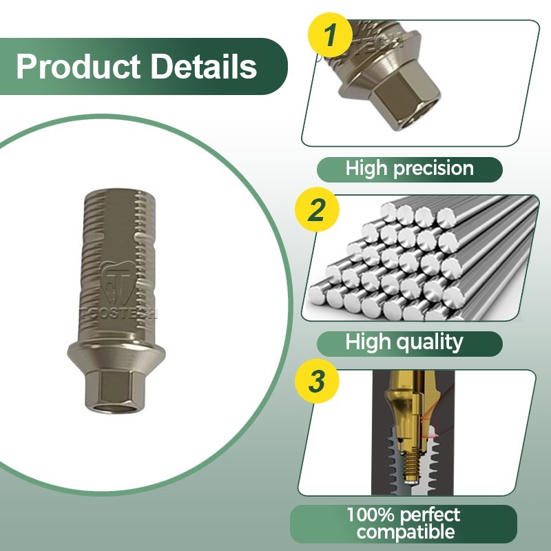 6pcs CAD/CAM Ti base Titanium Base Compatible with BEGO 3.75/4.1/4.5/5.5