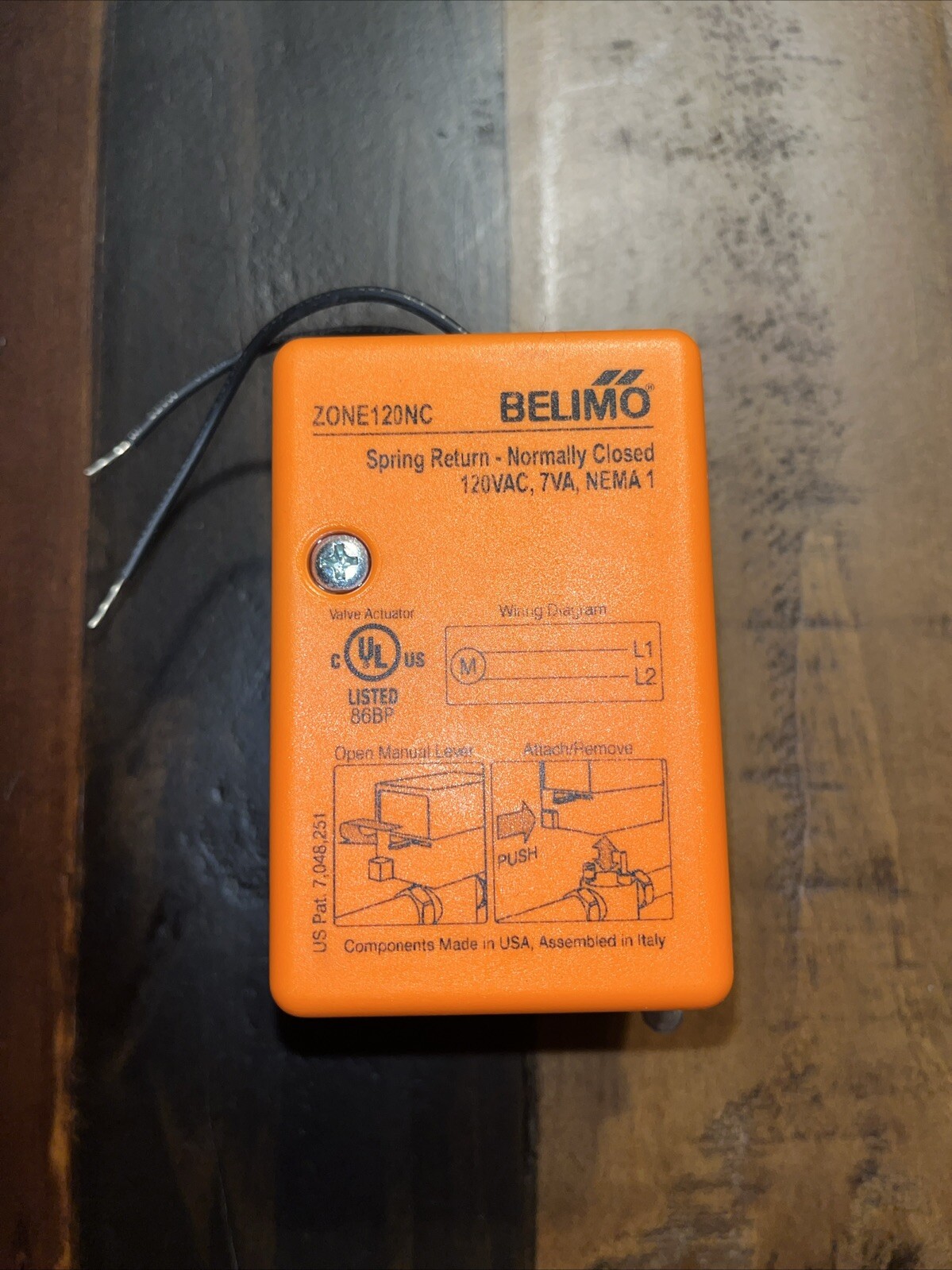 Belimo Zone120nc Zone Valve Actuator 120V N/C