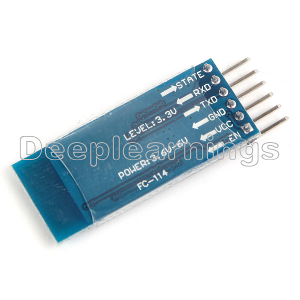 2PCS Wireless Serial 6 Pin Bluetooth RF Transceive​r Module HC-05 RS232